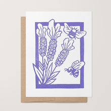 Load image into Gallery viewer, Bees & Lavender Card