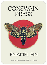 Load image into Gallery viewer, Deaths Head Hawk Moth Enamel Pin