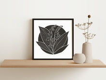 Load image into Gallery viewer, Lily of the Valley Block Print
