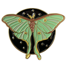 Load image into Gallery viewer, Luna Moth Enamel Pin