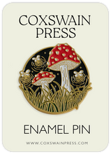 Load image into Gallery viewer, Midnight Mushrooms Enamel Pin