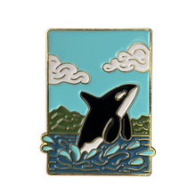 Load image into Gallery viewer, Orca Whale Enamel Pin