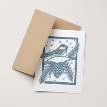 Load image into Gallery viewer, Snowy Chickadee Holiday Card
