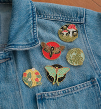 Load image into Gallery viewer, Midnight Mushrooms Enamel Pin
