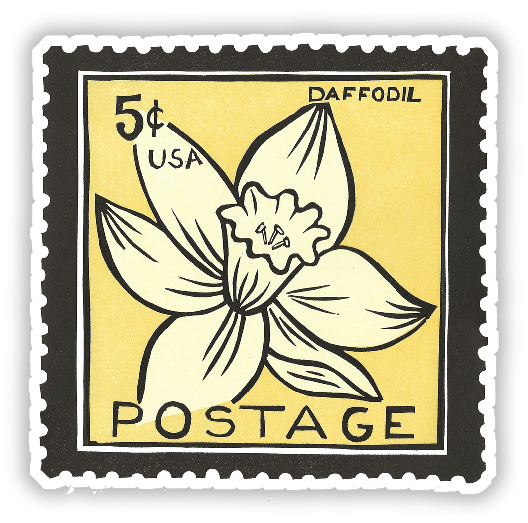 Daffodil Postage Vinyl Sticker