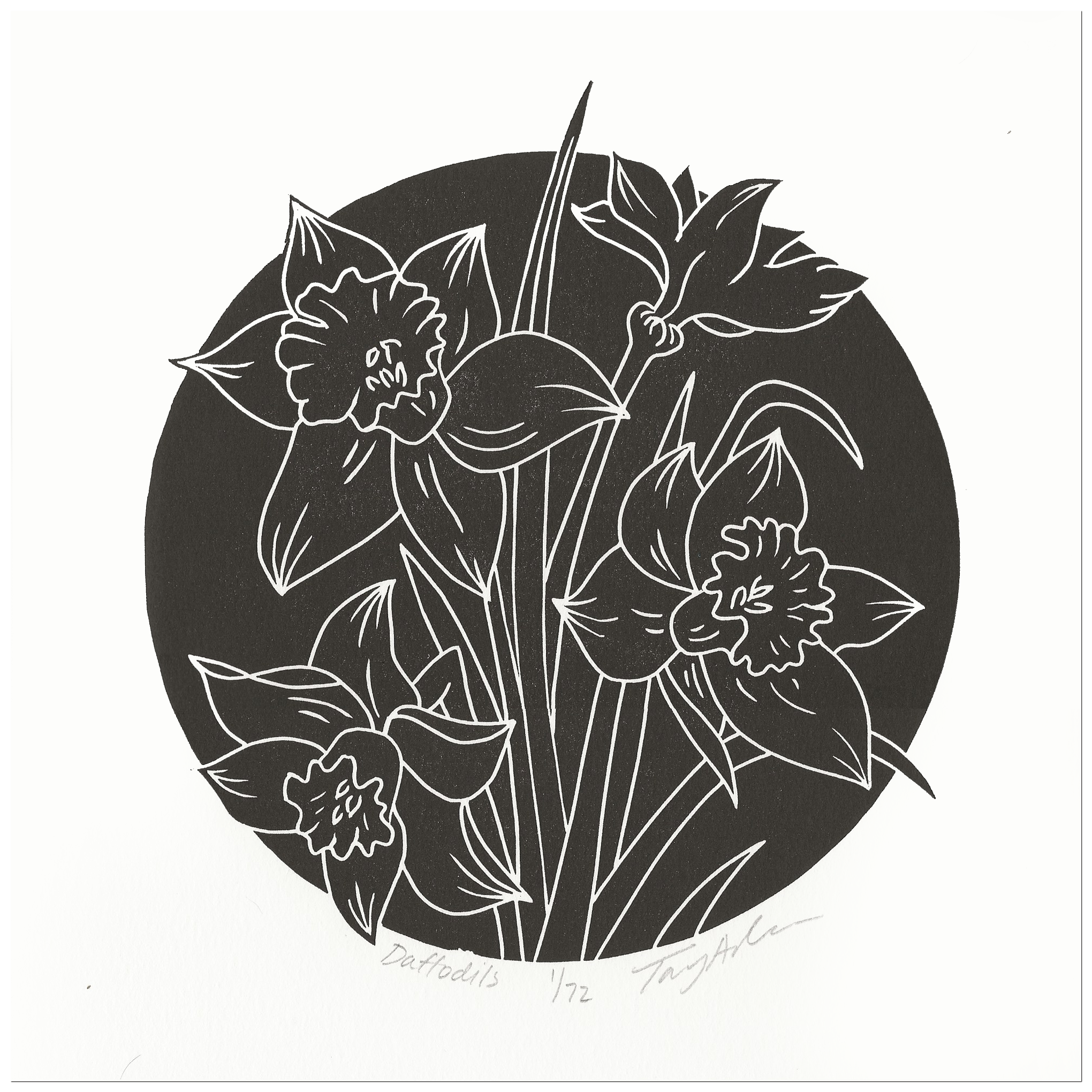 Tulips Block Print - Coxswain Press