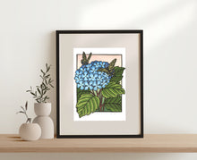 Load image into Gallery viewer, Hydrangea &amp; Butterflies Blockprint
