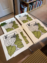 Load image into Gallery viewer, Hydrangea &amp; Butterflies Blockprint
