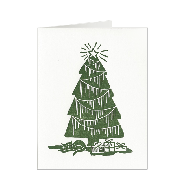 Kitten Christmas Tree Card