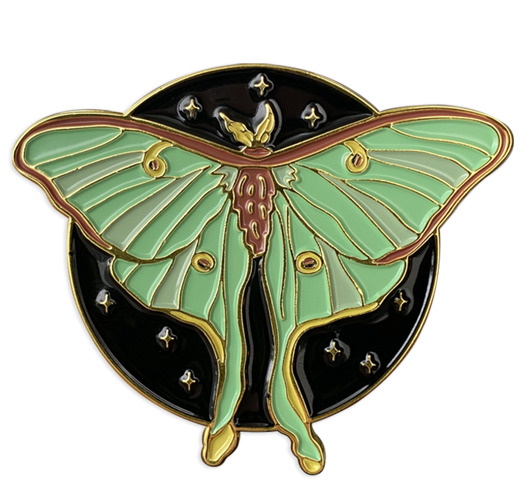 Luna Moth Enamel Pin