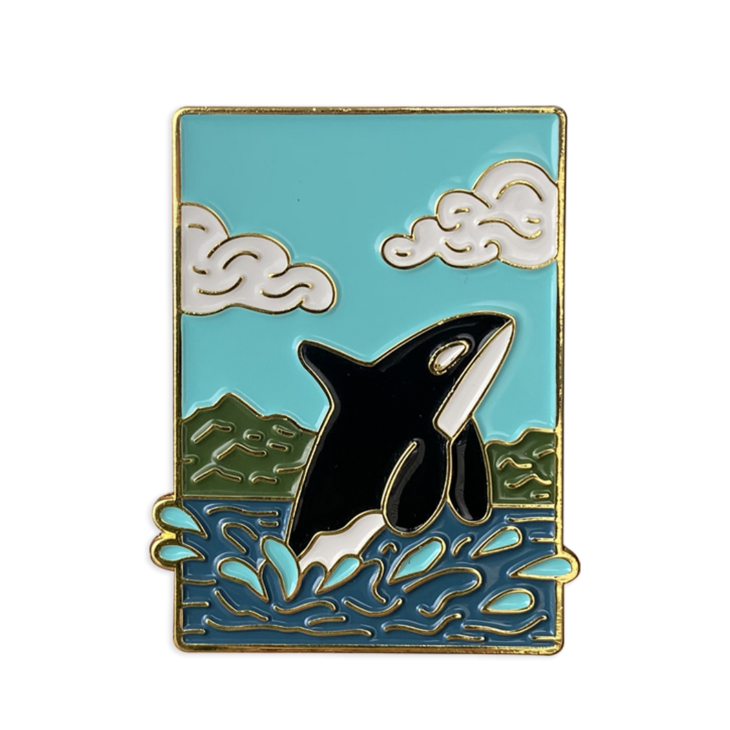 Orca Whale Enamel Pin