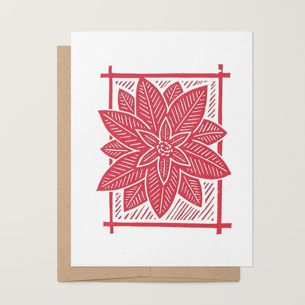 Poinsettia Holiday Card