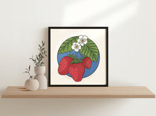 Load image into Gallery viewer, Strawberry Blossom Block Print
