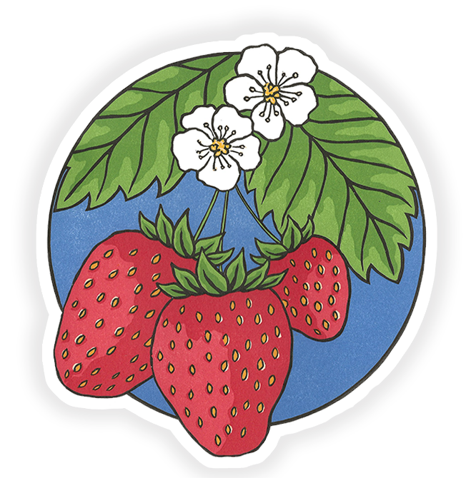 Strawberry Blossom Sticker