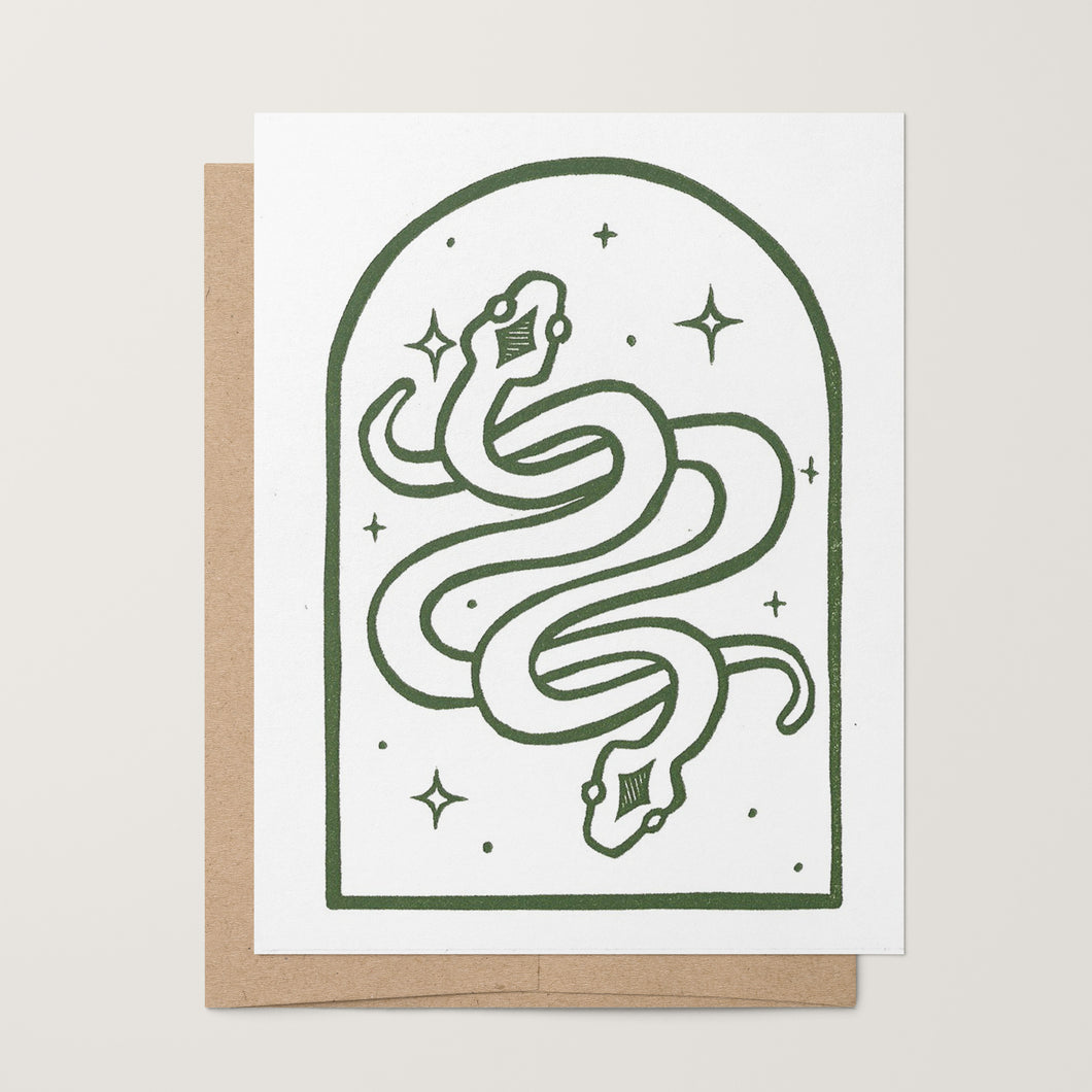 Twin Snakes Greeting Card