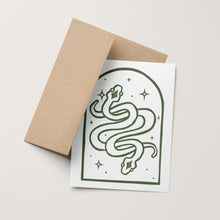 Load image into Gallery viewer, Twin Snakes Greeting Card
