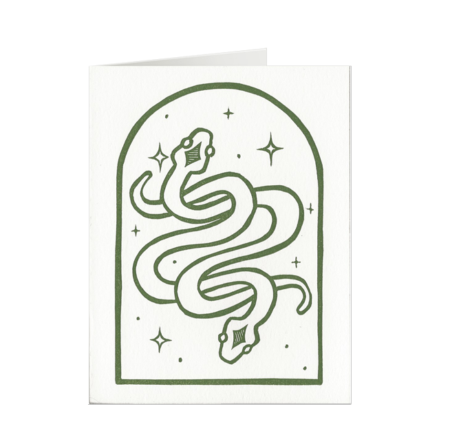Twin Snakes Greeting Card