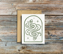 Load image into Gallery viewer, Twin Snakes Greeting Card
